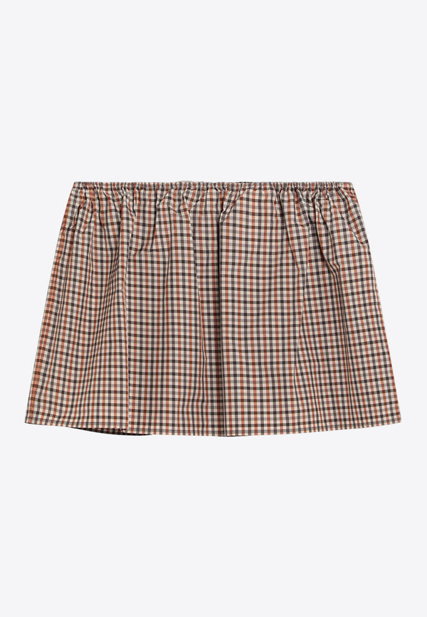 Miu Miu Vichy Patterned Mini Skirt Multicolor MG2385OOO16QY/Q_MIU-F0WZU