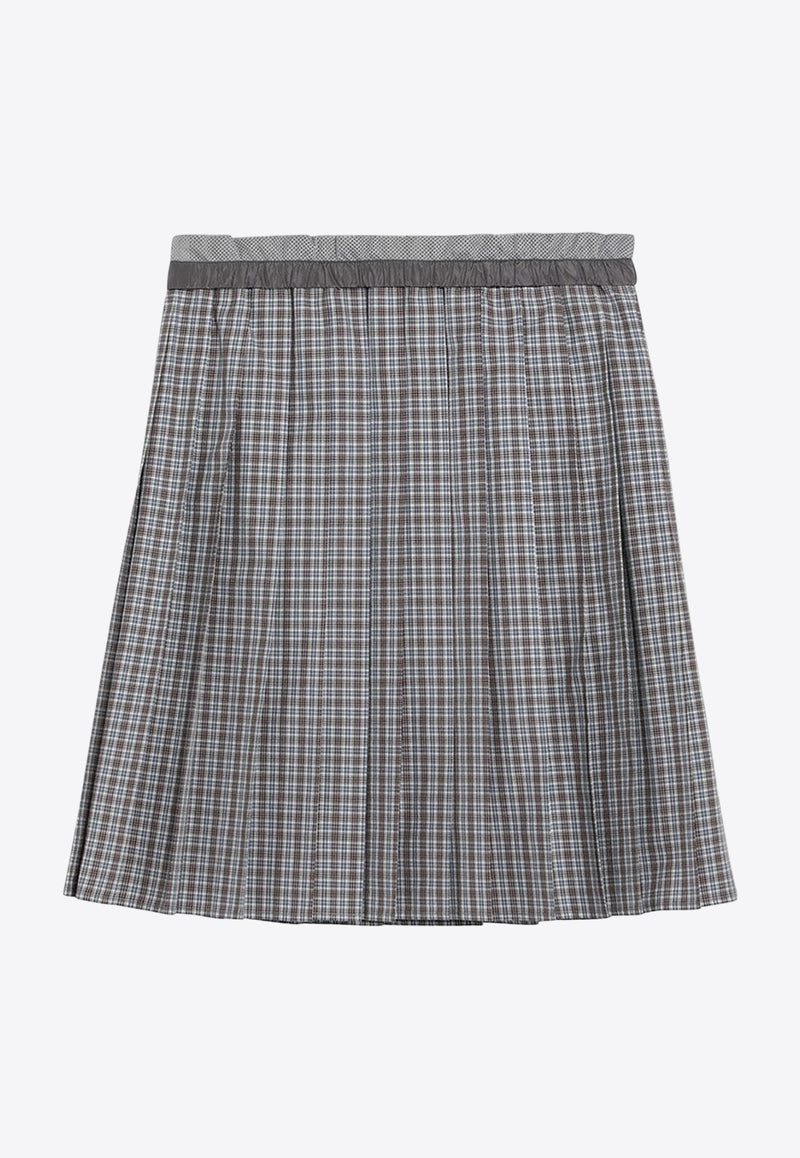 Miu Miu Pleated Check Midi Skirt Multicolor MG2467OOO17LX/R_MIU-F0OBD