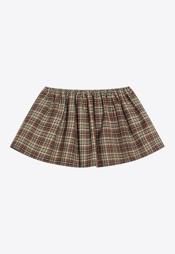 Miu Miu Check Pattern Wool Mini Skirt Multicolor MG2523OOO174R/R_MIU-F0C59