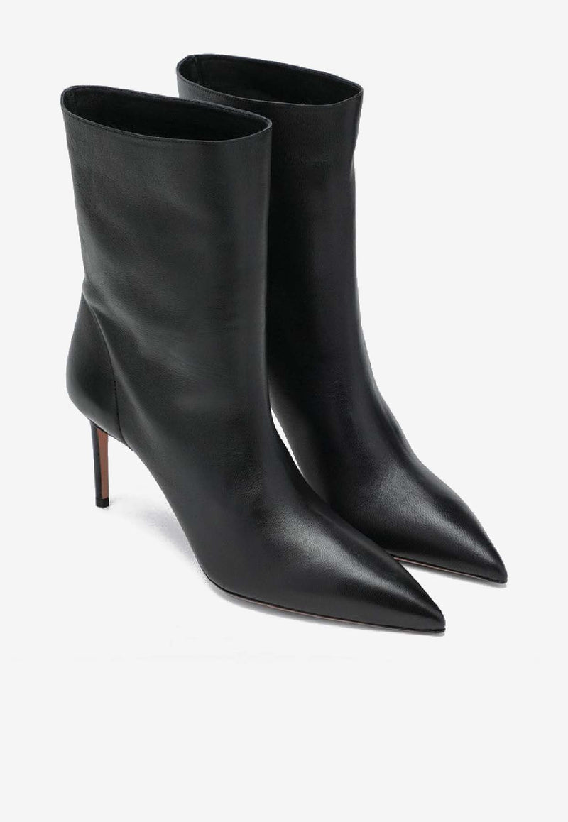 Aquazzura Matignon 75 Nappa Leather Ankle Boots Black MGNMIDB0NAP/R_AQUA-000