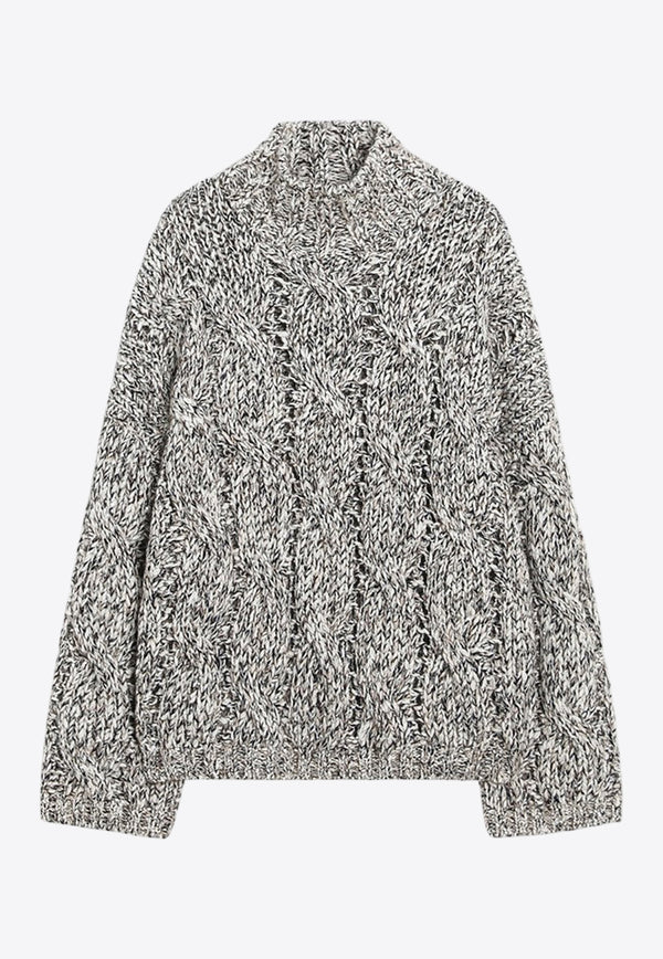 Brunello Cucinelli Cashmere-Blend High-Collar Sweater Gray MGR372904WS/R_CUCIN-CME31