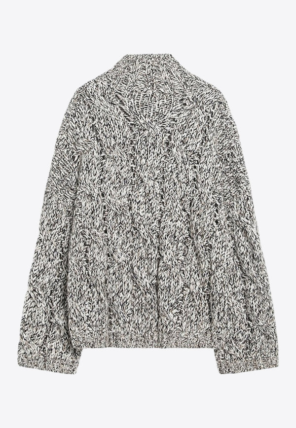 Brunello Cucinelli Cashmere-Blend High-Collar Sweater Gray MGR372904WS/R_CUCIN-CME31