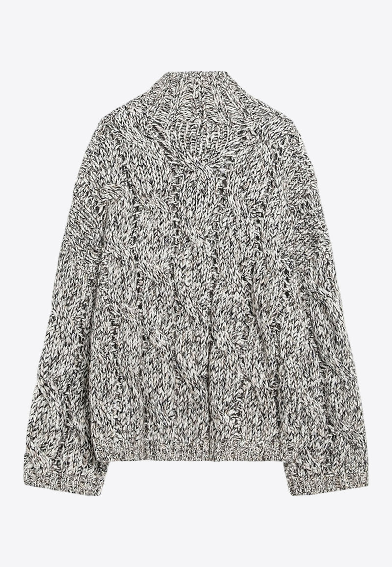 Brunello Cucinelli Cashmere-Blend High-Collar Sweater Gray MGR372904WS/R_CUCIN-CME31