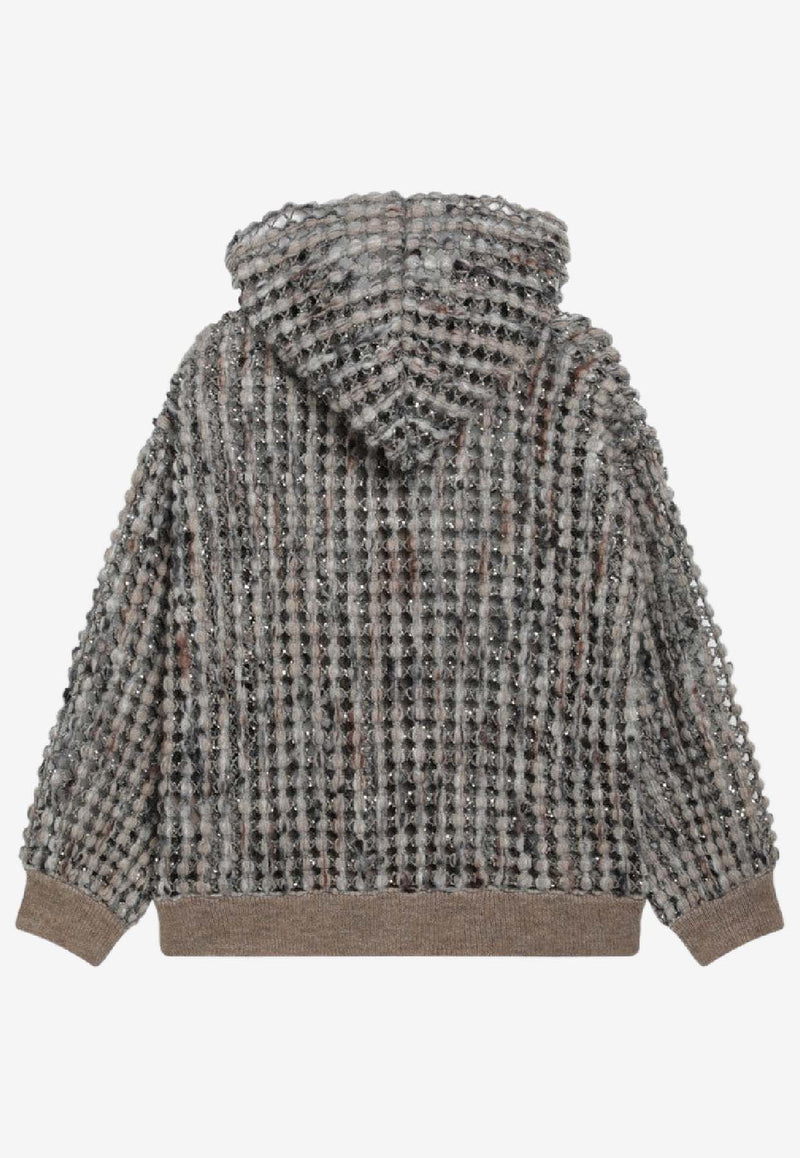 Brunello Cucinelli Openwork Zip-Up Cardigan Multicolor MGSR24306WO/R_CUCIN-COE63