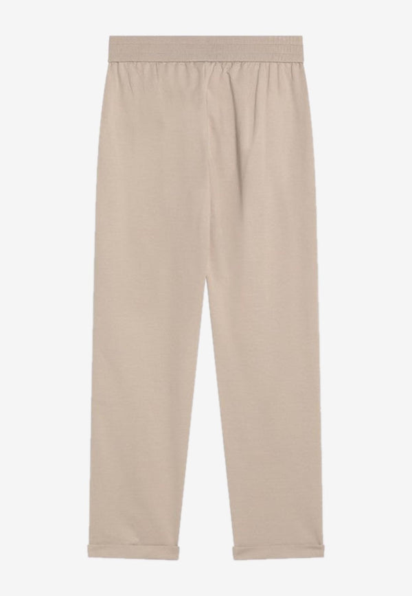 Brunello Cucinelli Monili Embellished Track Pants Beige MH827FB799CO/R_CUCIN-C4274