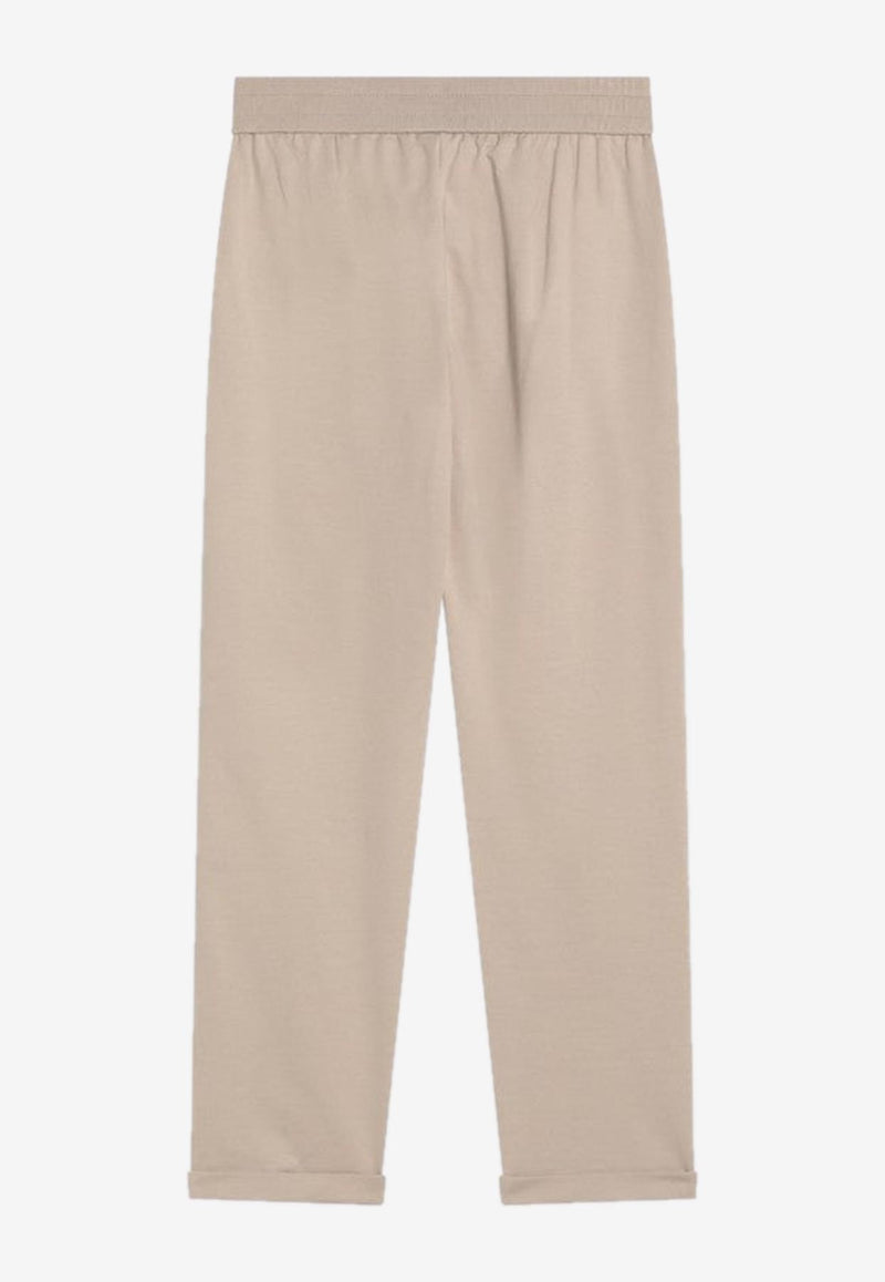 Brunello Cucinelli Monili Embellished Track Pants Beige MH827FB799CO/R_CUCIN-C4274