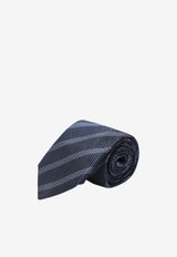 Brunello Cucinelli Silk Patterned Tie Gray MI8860018SI/R_CUCIN-C7665