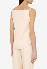 Loulou Studio Mihant Boat-Neck Sleeveless Top  Cream MIHANTVI/O_LOULO-CR