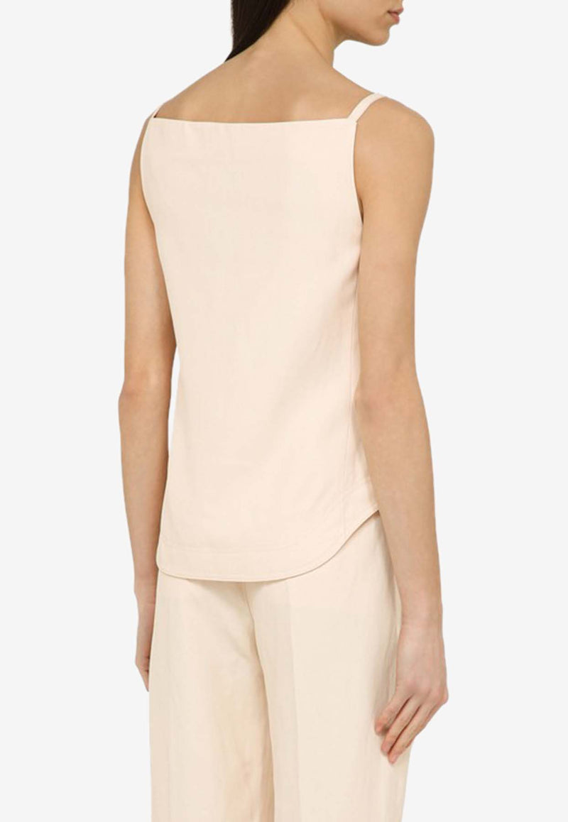 Loulou Studio Mihant Boat-Neck Sleeveless Top  Cream MIHANTVI/O_LOULO-CR