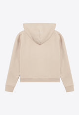 MC2 Saint Barth Kids Girls Leopard Print Logo Hoodie Beige MIND00401071I/R_MC2-11EMB