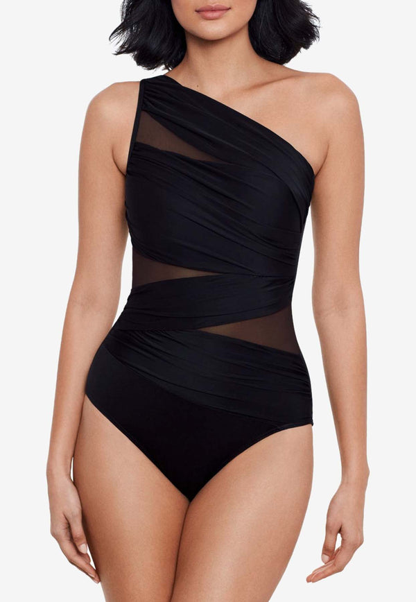 Miraclesuit Network Jena One-Shoulder Swimsuit Black