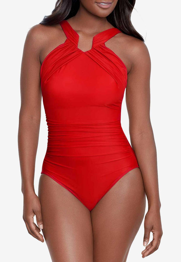 Miraclesuit Rock Solid Aphrodite One-Piece Swimsuit Red