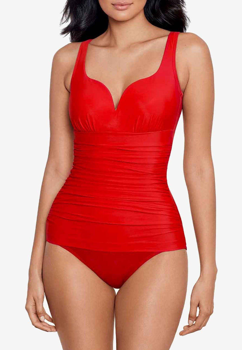 Miraclesuit Rock Solid Cherie One-Piece Swimsuit Red