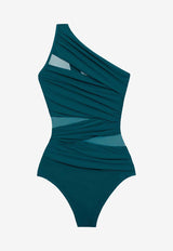 Miraclesuit Network Jena One-Shoulder Swimsuit Teal