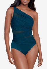 Miraclesuit Network Jena One-Shoulder Swimsuit Teal