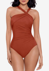 Miraclesuit Rock Solid Europa One-Piece Swimsuit Orange