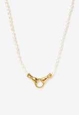 Missoma Jewellery X Harris Reed Medium In Good Hands Pearl Necklace Pearl MJ-G-N14-WPGOLD