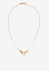 Missoma Jewellery X Harris Reed Medium In Good Hands Pearl Necklace Pearl MJ-G-N14-WPGOLD