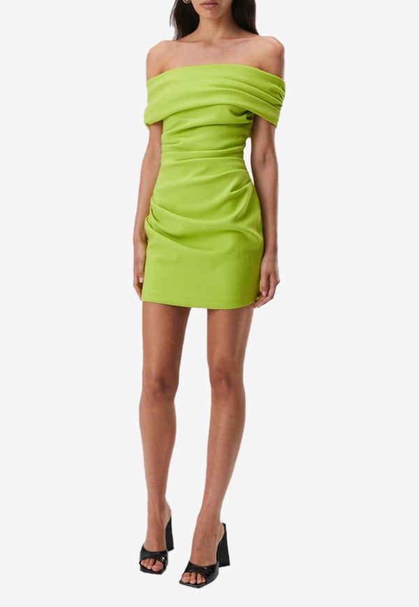 Misha Design Jewel Off-Shoulder Mini Dress Lime MJ23DR020LIME