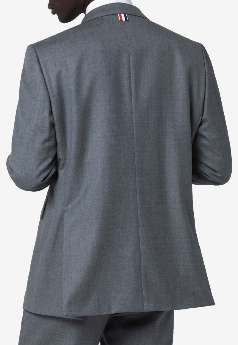 Thom Browne Single-Breasted Wool Blazer Gray MJC001A00626/S_THOMB-035