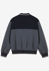 Miu Miu Colorblocked Zip Sweatshirt Gray MJLA01OOO18FX/R_MIU-F0P8O