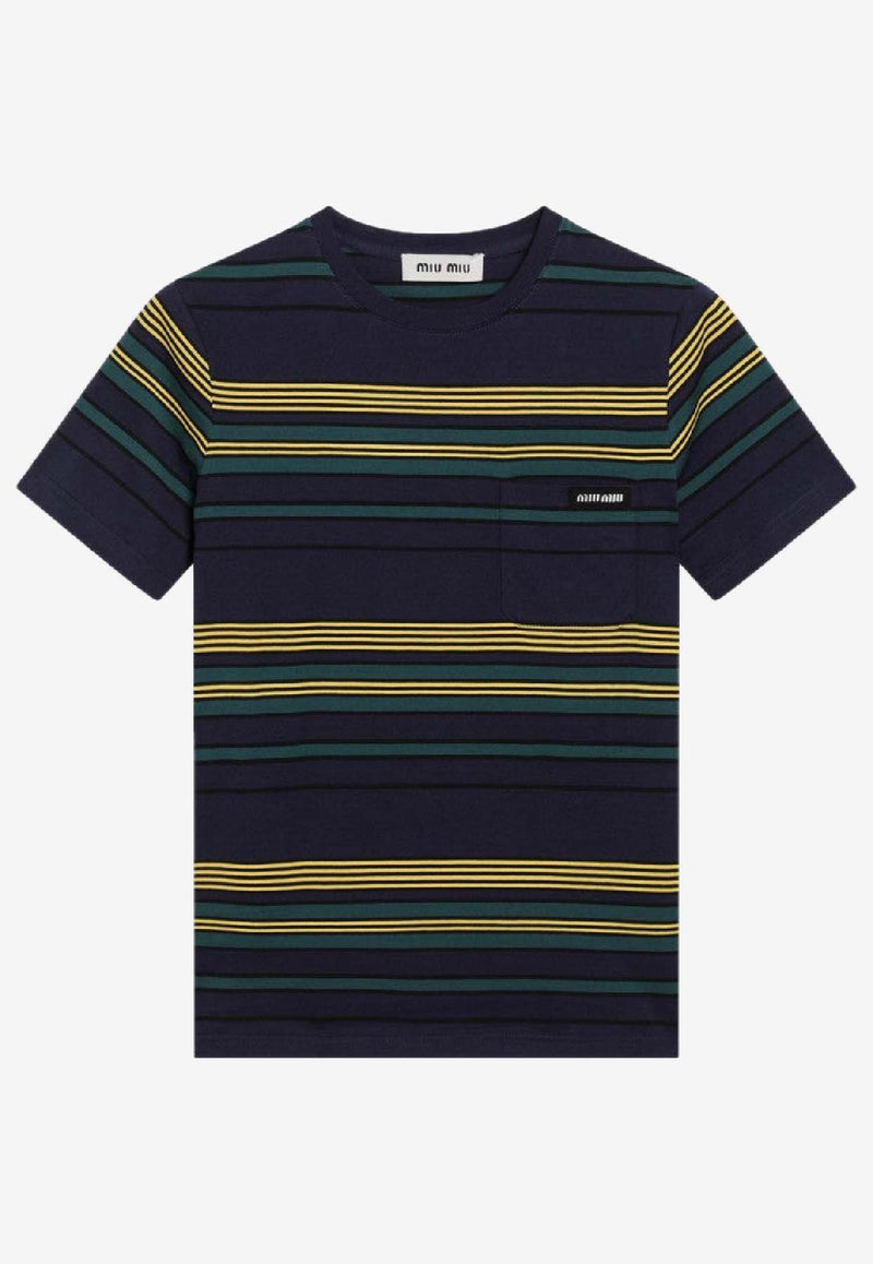 Miu Miu Logo-Printed Crewneck T-shirt MJNA09OOO18ZV/S_MIU-F0V9D