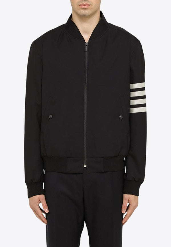 Thom Browne Zip-Up Bomber Jacket in Wool MJO030A06146/M_THOMB-415