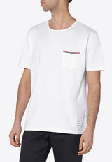 Thom Browne Logo Patch T-shirt White MJS010A01454/R_THOMB-100