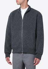 Thom Browne Zip-Up Wool Cardigan Gray MJT526AJ0100/R_THOMB-015