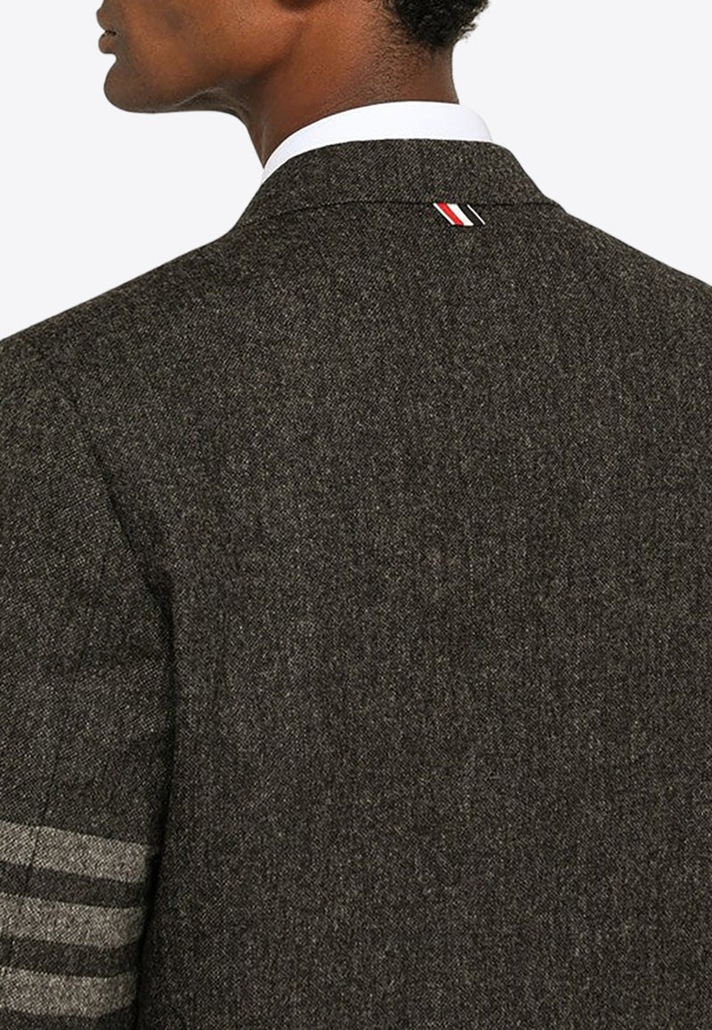 Thom Browne 4-Bar Single-Breasted Blazer in Wool Gray