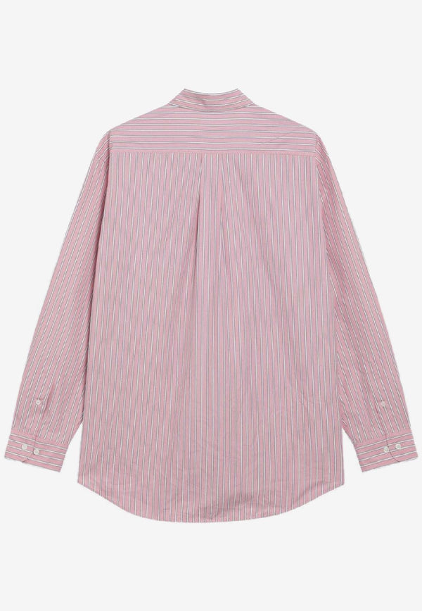 Miu Miu Striped Oversize Poplin Shirt Pink MK2007OOO180U/S_MIU-F0028
