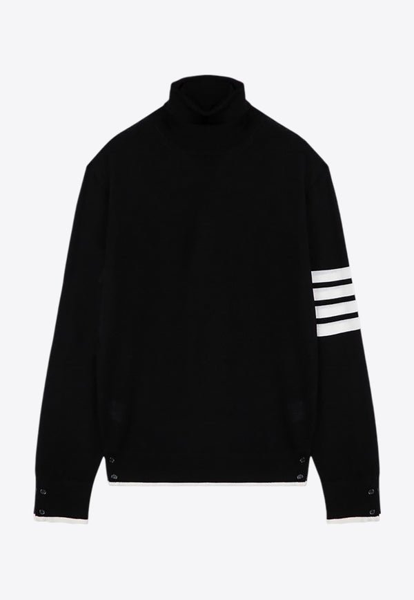 Thom Browne 4-bar Stripes High-Neck Wool Sweater Black MKA512DY1014/P_THOMB-001