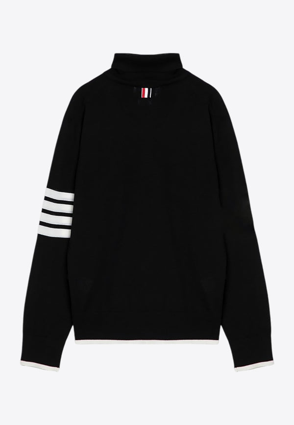 Thom Browne 4-bar Stripes High-Neck Wool Sweater Black MKA512DY1014/P_THOMB-001