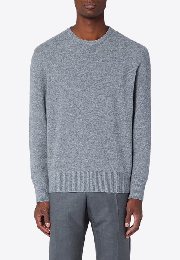 Thom Browne Wool Crewneck Sweater Gray MKA518AY1029/P_THOMB-055