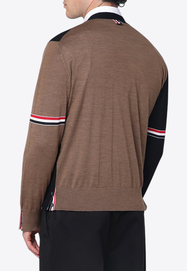 Thom Browne Signature Tri-Color Stripes Wool Cardigan Multicolor MKC410FY1014/R_THOMB-978