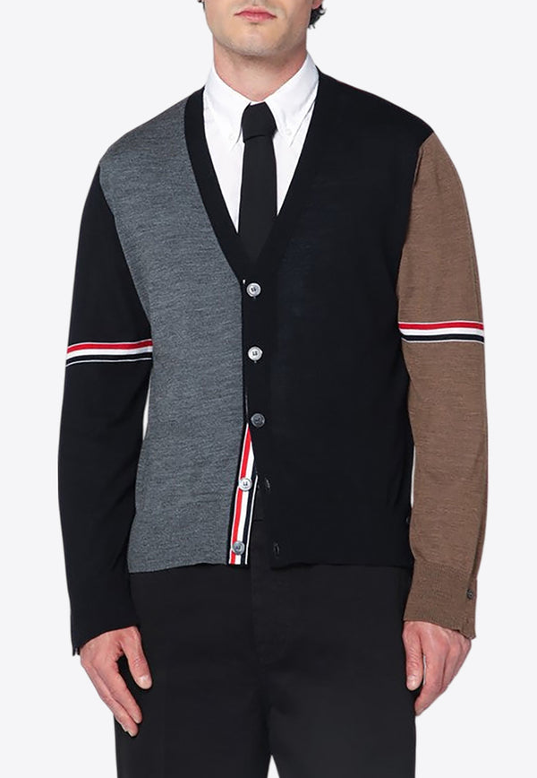 Thom Browne Signature Tri-Color Stripes Wool Cardigan Multicolor MKC410FY1014/R_THOMB-978