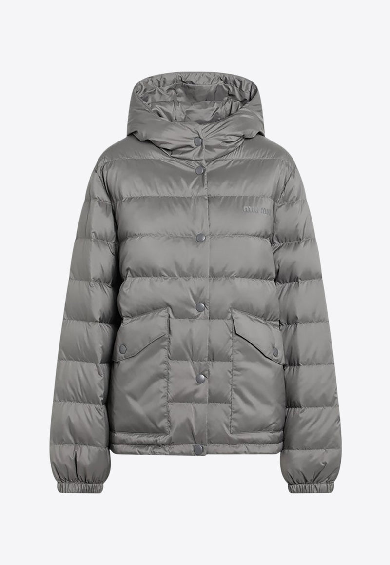 Miu Miu Padded Down Jacket Gray ML1408OOO158A/S_MIU-F0276