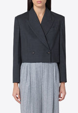 Brunello Cucinelli Double-Breasted Cropped Blazer ML1547301WO/P_CUCIN-C029 ML1547301WO/P_CUCIN-C029_102-38