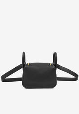 حقيبة ميني ليندي 20 من جلد توريليون كليمنس باللون الأسود مع أجزاء معدنية ذهبية