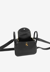 حقيبة ميني ليندي 20 من جلد توريليون كليمنس باللون الأسود مع أجزاء معدنية ذهبية