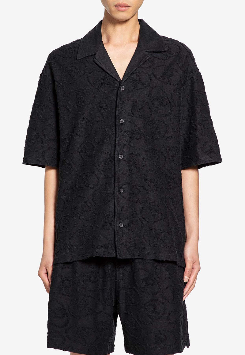 Represent Monogram Jacquard Terry Cloth Shirt Black MLM100290-01_BLACK