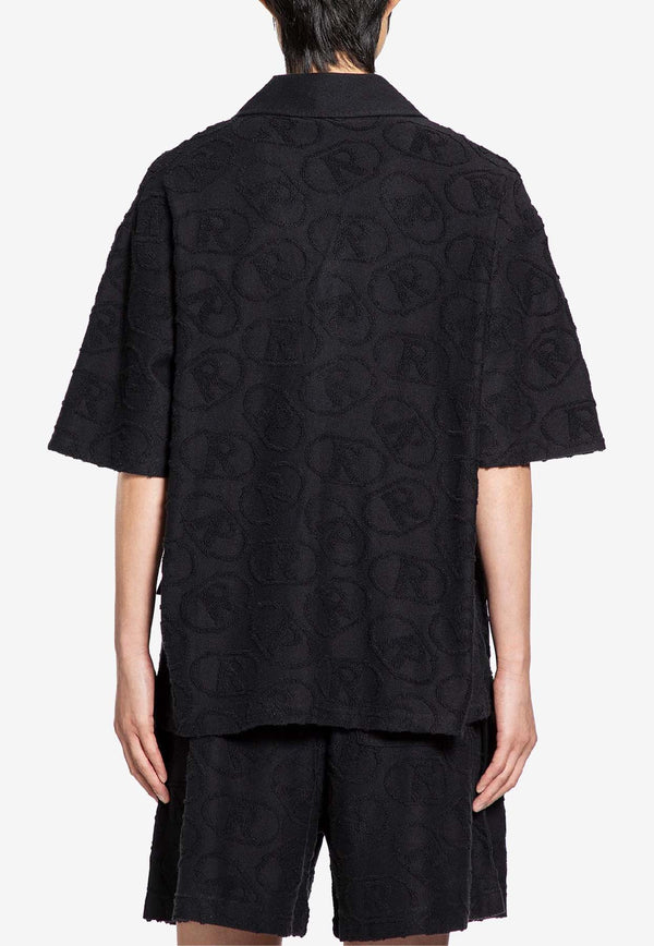 Represent Monogram Jacquard Terry Cloth Shirt Black MLM100290-01_BLACK