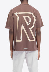 Represent Masking Tape Initial Print T-shirt Brown MLM4208BROWN