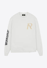 Represent Masking Tape Initial Long-Sleeved T-shirt White MLM4210WHITE