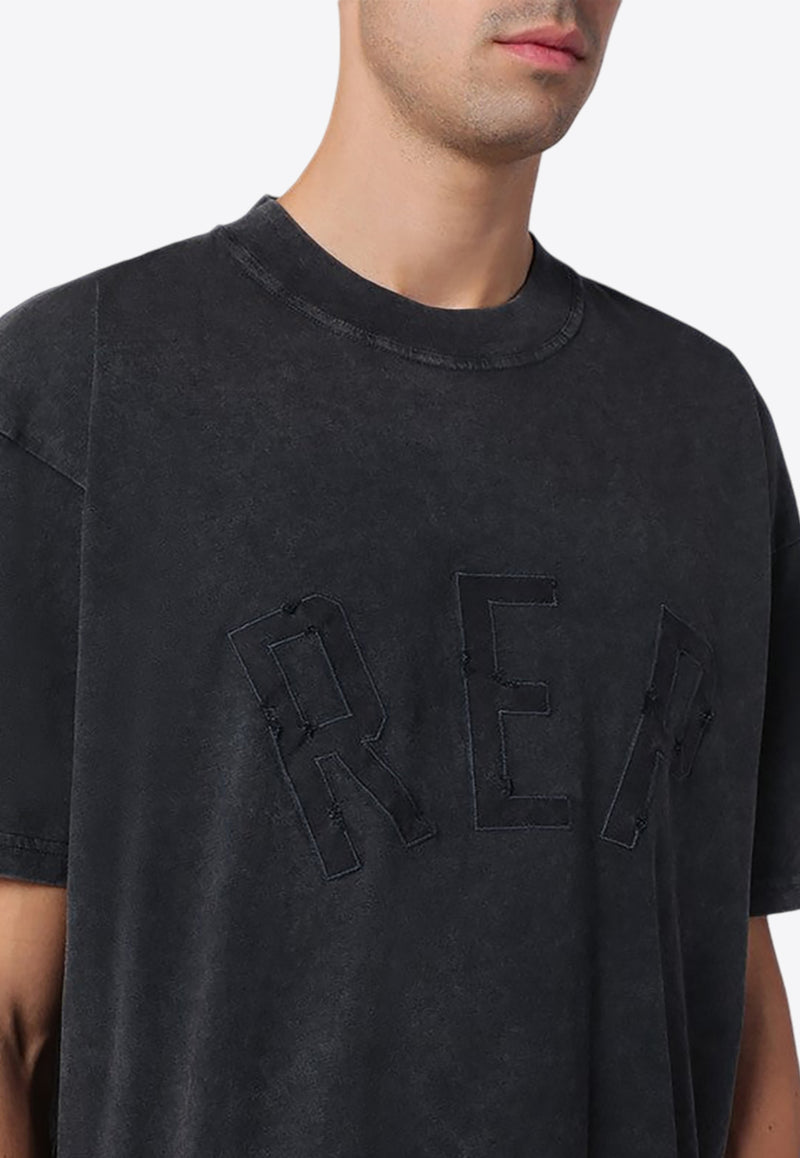 Represent Logo Patch Crewneck T-shirt Black MLM4252CO/P_REPRE-003