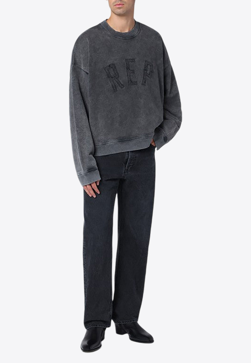 Represent REP Patch Washed Fleece Sweatshirt Black MLM4254CO/P_REPRE-003