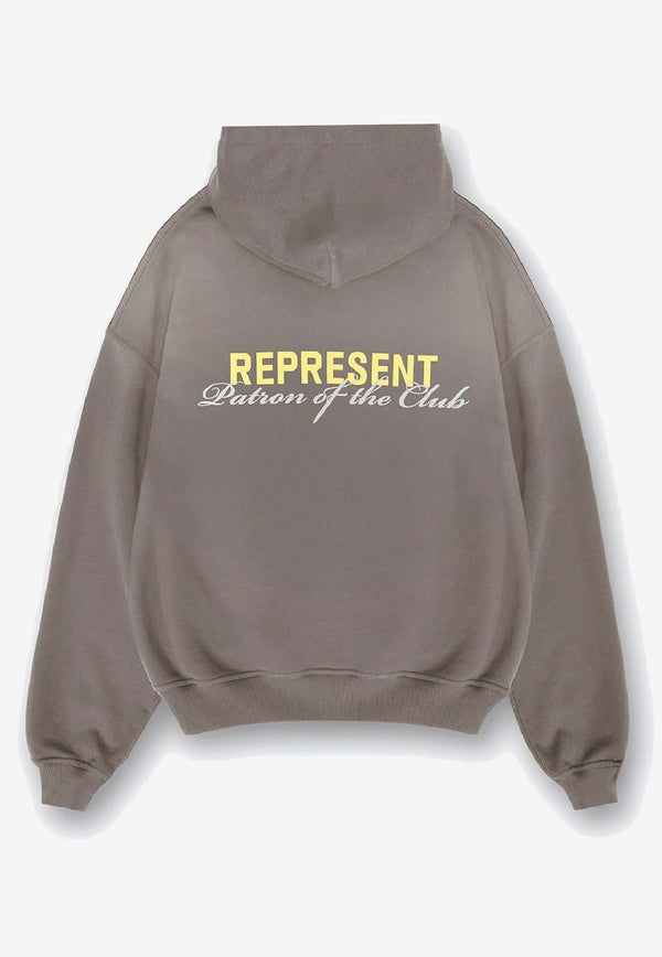 Represent Patron of The Club Faded Hooded Sweatshirt Olive MLM4270-16_OLIVE