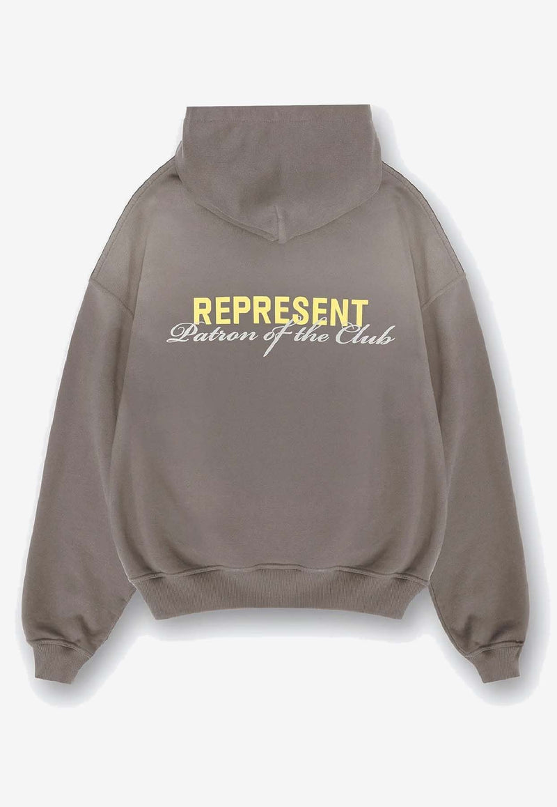 Represent Patron of The Club Faded Hooded Sweatshirt Olive MLM4270-16_OLIVE