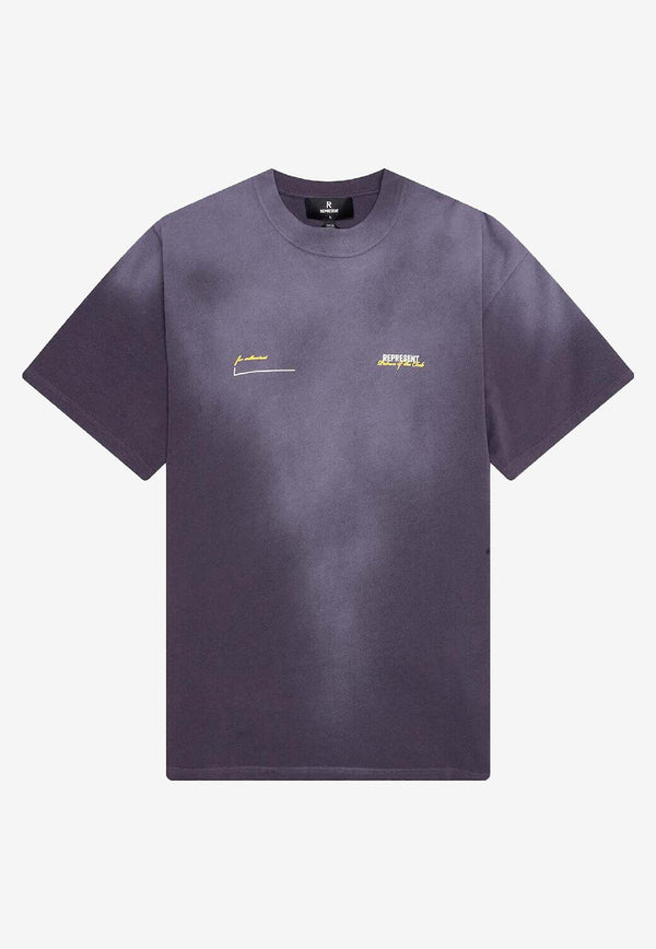 Represent Patron of The Club Faded T-shirt Plum MLM4274-43_PLUM