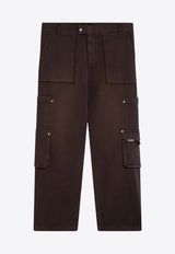 Represent Washed-Effect Cargo Pants Brown MLM5176CO/P_REPRE-232